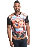 Hudson Mens Ceremony Zip Off Faux Leather Sleeve T-Shirt Tank
