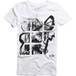 Fox Racing Smokin Crew Neck Girls Short-Sleeve Sportswear T-Shirt/Tee w/ Free B&F Heart Sticker Bundle - White