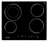 Scholtes - TRC 641 DL - Table de Cuisson Vitroc&eacute;ramique - 60 cm - Noir et Inox