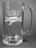 NFL Tampa Bay Buccaneers Laser Etched 27oz Glass Beer Mug