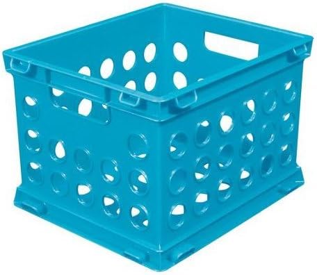 Sterilite Mini Crates, CD &amp; DVD size, Pack of 2 (Aqua Blue) ...