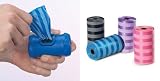 BLUE - Bone-Shaped Waste Bag Holder With 5 ROLLS OF PICK-UP BAGS