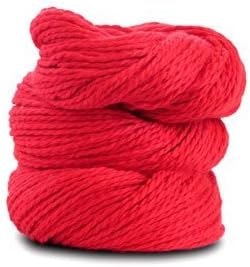 Blue Sky Alpacas Organic Cotton Yarn (True Red 641) Worsted 2-Ply Twist - 2 Pack