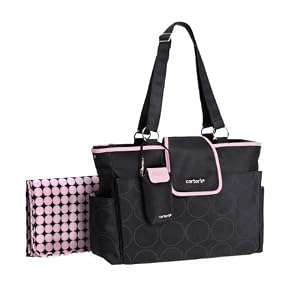 Buy Out 'n About Tonal Dot Diaper Bag by Carter's - Pink Dot by carter's