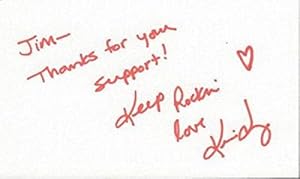 Kim Lenz Signed 3x5 Index Card The Jaguars - Autographed NFL Photos