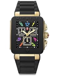 MICHELE Womens MWW06L000026 Park Jelly Bean Analog Display Swiss Quartz Black Watch