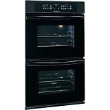 Electric Double Wall Oven in Black or White Color: Black