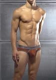 C-in2 Honeycomb Low No Show Brief with Sling Support for Men - Orange