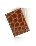 Giorgio Fedon 1919 Spiga - Brown Croco Stamped Leather Business Card Holder
