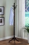 Dark Mahogany Solid Wood Coat Rack