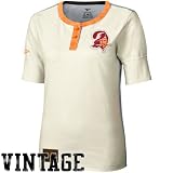 Tampa Bay Buccaneers T Shirt : Reebok Tampa Bay Buccaneers Ladies Cream Constructed 1/2 Sleeve Henley Premium T Shirt