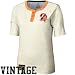 Tampa Bay Buccaneers T Shirt : Reebok Tampa Bay Buccaneers Ladies Cream Constructed 1/2 Sleeve Henley Premium T Shirt
