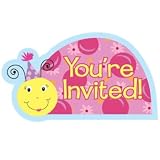 Lil Lady Bug Diecut Postcard Invitations 8 Per Pack