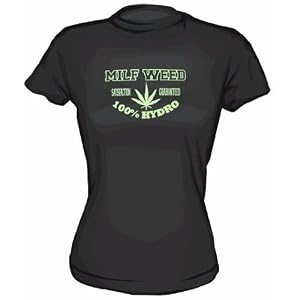 MILF WEED 100% Hydro Marijuana logo Women’s Tee Shirt in 6 Colors Small thru XXL MILF WEED 100% Hydro Marijuana logo Women’s Tee Shirt in 6 Colors Small thru XXL