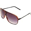 A|X Neon Aviator Sunglasses - Armani Exchange Adult Square Full Rim Sports Eyewear - Havana/Gray Shaded