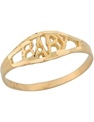 14k Yellow Gold Fashionable Petite Baby Designer Ring