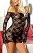 Dreamgirl Women's Stretch Lace Dress, Black, Large