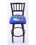 New York Rangers Single-Ring Swivel Bar Stool w/ Back