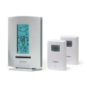 Oregon Scientific BAR888RA Multi-Channel Weather Forecaster with 2 Remote Sensors and Atomic Clock