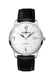Zeppelin Herrenarmbanduhr Flatline Automatic mit Datum wei&szlig; 7350-1