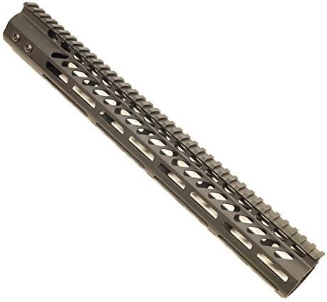 15" USA Made Thin Lightweight Floating Free M-lok with Monolithic Top Rail for .223/5.56 By Veriforce Tactical