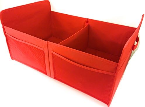 Storage Containers - Collapsable Stackable Storage Bin Perfect Laundry Organizer Container Organizer with Handles for Home, Garage, Toys, Car, Office or any Living Space (Coral)