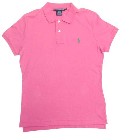 Ralph Lauren Sport Womens Polo Shirt in Hot Pink, Green Pony (SLIM FIT)