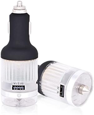 Multifunctional High Speed 3.1A Dual USB Port Car Charger Power Adapter for iPhone, iPad, iPod, Android Phones, Tablets and Other Devices (Black/White)