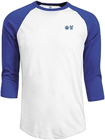 LBGN Men's 3/4 Sleeve 100% Cotton Baseball Columbia Crown T Shirt Blue XL