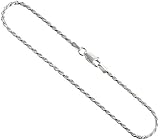 Sterling Silver 1.8 mm Italian Diamond Cut Rope Chain, Nickel Free, 7, 8, anklet, 16, 18, 20, 22, 24, 30,