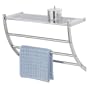 Wenko 15578100 Exclusiv Wandregal Pescara - 3 Handtuchstangen, 1 Ablage, Chrom, 56 x 46 x 21.5 cm
