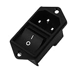 uxcell AC 250V / 6A 125V / 10A　オン・オフ　ロッカー　スイッチ　IEC320 C14　インレット　電源　ソケット