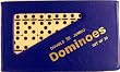 Double Six Jumbo Dominoes-(8.5" x 5") Set of 28-Blue Case/White Tiles