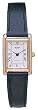 Medana Women's Classic Series Rectangular Gold-Tone Leather Strap Watch # 2042