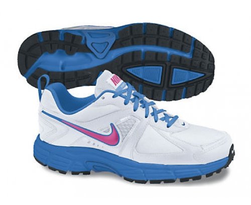 NIKE Girl's Dart 9 Laufschuhe, WeiÃ?/Blau, 38.5