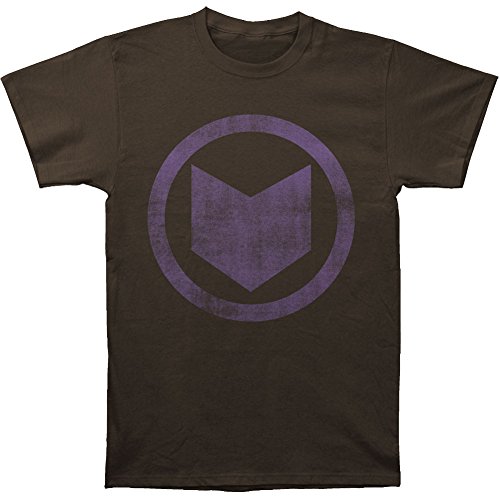 Hawkeye Men's Distressed Icon Slim Fit T-shirt Coal