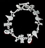 Heart Sterling Silver Link Bracelet 8 Inch