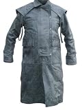 Australian Bikers Gear HIGHWAY GENUINE DISTRESSED LEATHER LONG DUST COAT RRP £198 - Amazon £98