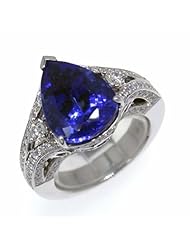 18K White Gold Tanzanite and Diamond Ring -- LIFETIME WARRANTY