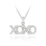 Sterling Silver Diamond Accent XOXO Hugs & Kisses Pendant