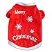 Pihappy Winter Warm Small Pet Clothes Outfits Embroidered Sweater Knitwear Cute Little Dog Coats Red Color 1PC (L, White Snow)
