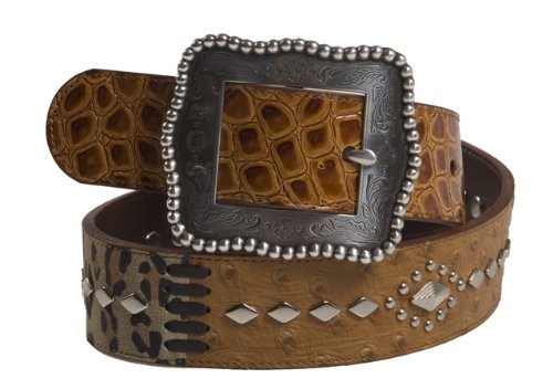 Click here to buy ARIAT Belt Gretchen Matches Patchwork FatBaby Boots Diamond Studs 36 Womens Pecan Cognac by ARIAT.