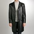 BGSD Men's New Zealand Lambskin Leather Walking Coat