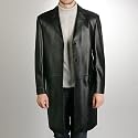 BGSD Men's New Zealand Lambskin Leather Walking Coat