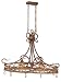 Vaxcel BE-PDD400AW 2 Light Berkeley Lighted Pot Rack, Aged Walnut
