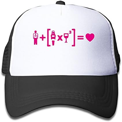 Adjustable Snapback Trucker Love Arithmetic Funny Math Kids Hat Sport Mesh Cap Black