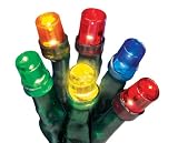Good Tidings 66025 Light Set LED Solar Powered Mini 60 Multi Wire, Green