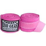 NEON PINK DUO MUAY THAI KICKBOXING BOXING MMA MARTIAL ARTS FIST BANDAGE STRETCHY MEXICAN STYLE HAND WRAPS 4-5m