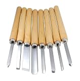 8-Piece Long-Handle Wood Chisel Set for Wood Lathe