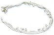 Valentine Gifts Ankle Jewelry Anklet Pairs in Silver 10.25 inches